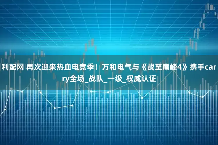 利配网 再次迎来热血电竞季！万和电气与《战至巅峰4》携手carry全场_战队_一级_权威认证