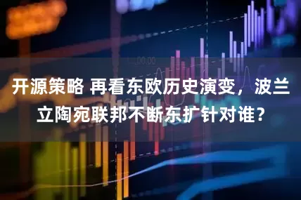 开源策略 再看东欧历史演变，波兰立陶宛联邦不断东扩针对谁？